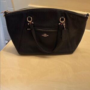 Coach Navy Leather Handbag